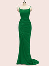 Sexy Backless Spaghetti Straps Long Soft Satin Mermaid Party Prom Dresses Online