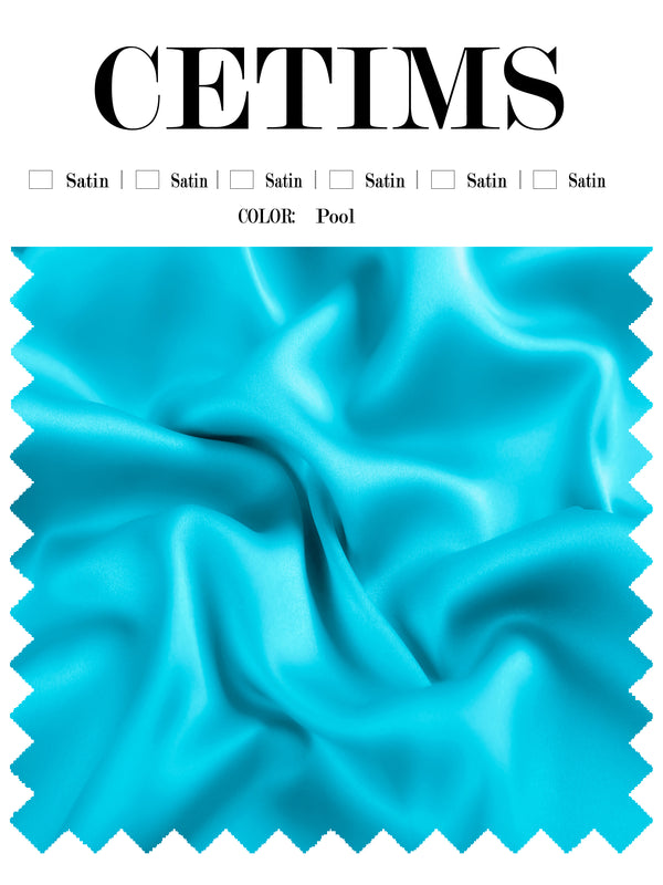 Soft Satin Fabric Swatch Pool
