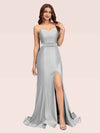 Sexy Side Slit Stretchy Jersey Long Mermaid Bridesmaid Dresses Online