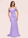 Sexy Mermaid Off Shoulder Long Silky Satin Bridesmaid Dresses Online