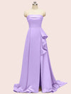 Elegant Strapless Long Soft Satin Bridesmaid Dresses Online