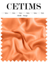 Soft Satin Fabric Swatch Orange