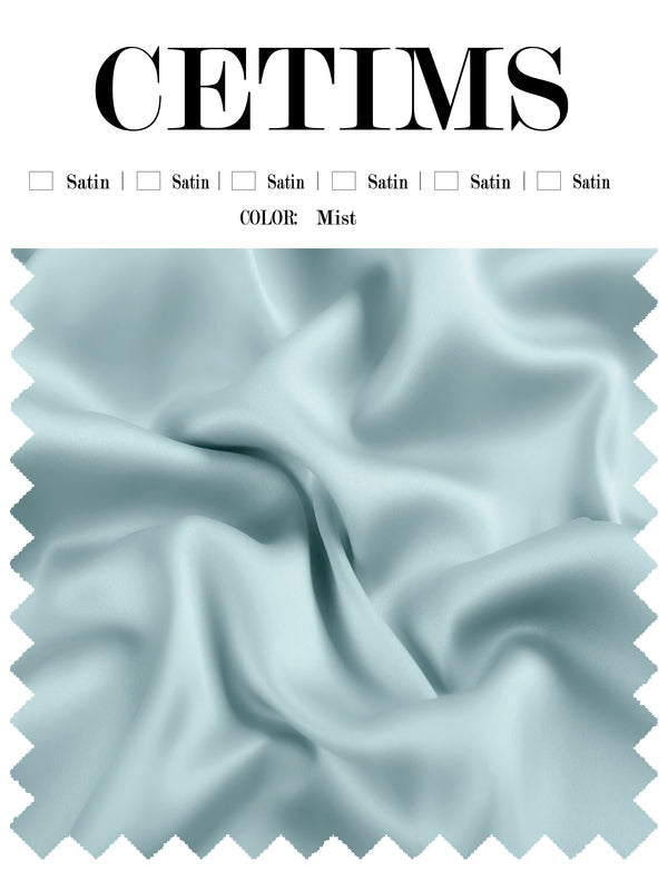 Soft Satin Fabric Swatch Mist