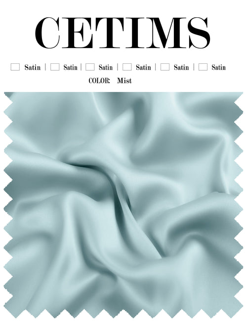 Soft Satin Fabric Swatch Mist