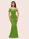Elegant Cold Shoulder Mermaid Soft Satin Bridesmaid Dresses Online