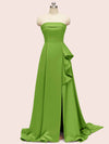 Elegant Strapless Long Soft Satin Bridesmaid Dresses Online