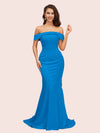 Sexy Mermaid Off Shoulder Long Soft Satin Bridesmaid Dresses Online