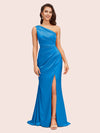 One Shoulder Mermaid Satin Bridesmaid Dresses