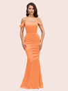 Sexy Cold Shoulder Mermaid Soft Satin Formal Prom Dresses Online