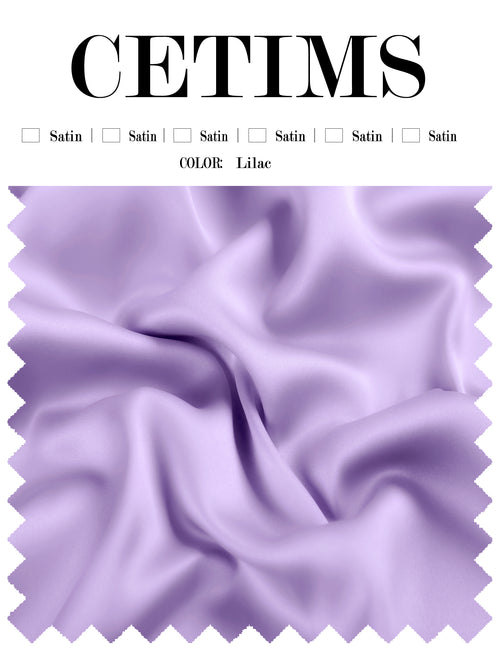 Soft Satin Fabric Swatch Lilac