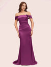 Sexy Mermaid Off Shoulder Long Silky Satin Bridesmaid Dresses Online