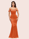 Elegant Cold Shoulder Mermaid Soft Satin Bridesmaid Dresses Online
