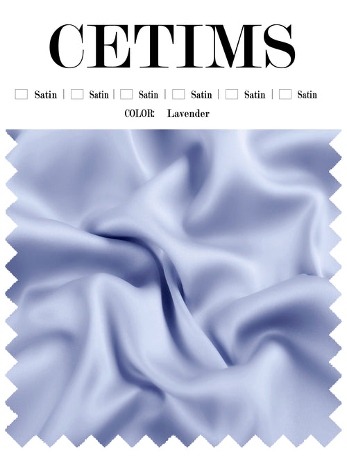 Soft Satin Fabric Swatch Lavender