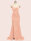 Elegant Spaghetti Straps Mermaid Long Soft Satin Bridesmaid Dresses Online