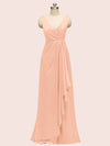Elegant V-neck Unique Long Soft Satin Formal Prom Dresses 2023 Online