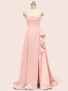 Elegant Strapless Long Soft Satin Bridesmaid Dresses Online