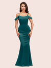 Elegant Cold Shoulder Mermaid Soft Satin Bridesmaid Dresses Online