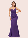 Sexy Backless Mermaid Spaghetti Straps Long Silky Satin Prom Dresses Online