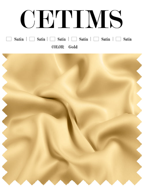 Soft Satin Fabric Swatch Gold