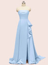 Elegant Strapless Long Soft Satin Bridesmaid Dresses Online