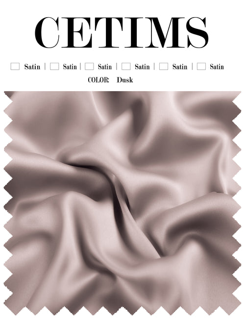 Soft Satin Fabric Swatch Dusk