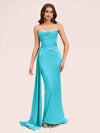 Sexy Sweetheart Long Silky Soft Satin Mermaid Bridesmaid Dresses