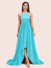 Unique High Low Halter Satin Party Dresses For Women Online