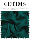 Soft Satin Fabric Swatch Dark-Green