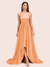 Sexy High Low Halter Satin Bridesmaid Dresses Online