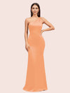 Sexy Mermaid One Shoulder Silky Satin Long Graduation Prom Dresses Online