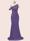 Sexy Mermaid One Shoulder Long Soft Satin Evening Prom Dresses Online
