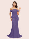 Sexy Mermaid Off Shoulder Long Soft Satin Bridesmaid Dresses Online