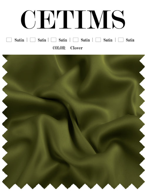 Soft Satin Fabric Swatch Clover