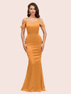 Elegant Cold Shoulder Mermaid Soft Satin Bridesmaid Dresses Online