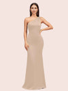 Sexy Mermaid One Shoulder Soft Satin Long Bridesmaid Dresses Online