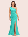 One Shoulder Mermaid Satin Bridesmaid Dresses