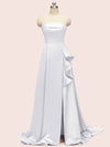Elegant Strapless Long Soft Satin Bridesmaid Dresses Online