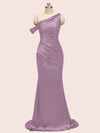 Sexy Mermaid One Shoulder Long Soft Satin Evening Prom Dresses Online