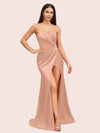 Sexy Mermaid Sweetheart Side Slit Soft Satin Bridesmaid Dresses Online