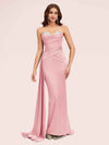 Sexy Sweetheart Long Silky Soft Satin Mermaid Graduation Prom Dresses