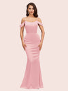 Elegant Cold Shoulder Mermaid Soft Satin Bridesmaid Dresses Online