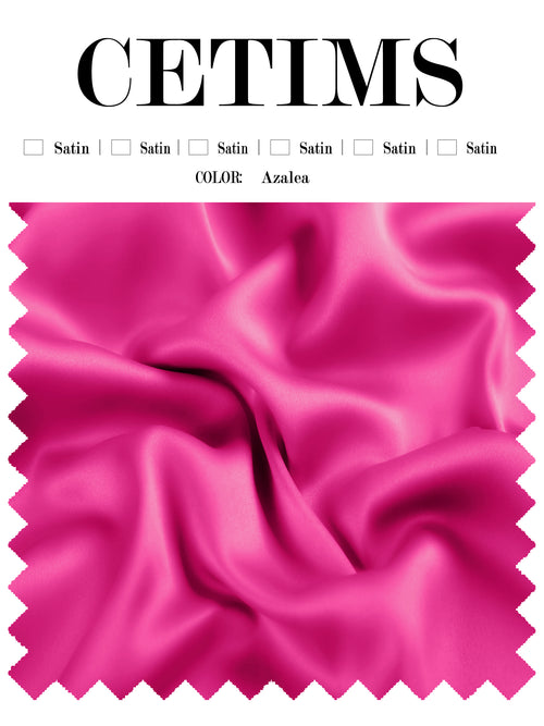 Soft Satin Fabric Swatch Azalea