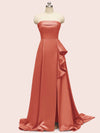 Elegant Strapless Long Soft Satin Formal Prom Dresses For Women