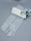 Elegant pearls  Simple Long Bridal Gloves, VM04