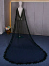 Elegant Pearl Tail Lace Shawl, VG59