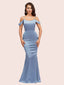 Elegant Cold Shoulder Mermaid Soft Satin Bridesmaid Dresses Online