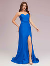 Sexy Side Slit Stretchy Jersey Long Mermaid Bridesmaid Dresses Online