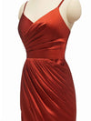 Elegant Spaghetti Straps Mermaid Long Soft Satin Bridesmaid Dresses Online
