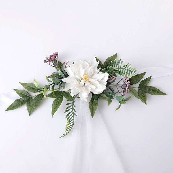 New Simulation Creative Korean Style Hotel Wedding Decoration Chair Back Flowers, CF17026