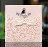 Small Flower Wedding Greeting Card, Hollow Out Invitation Letter, HK-296